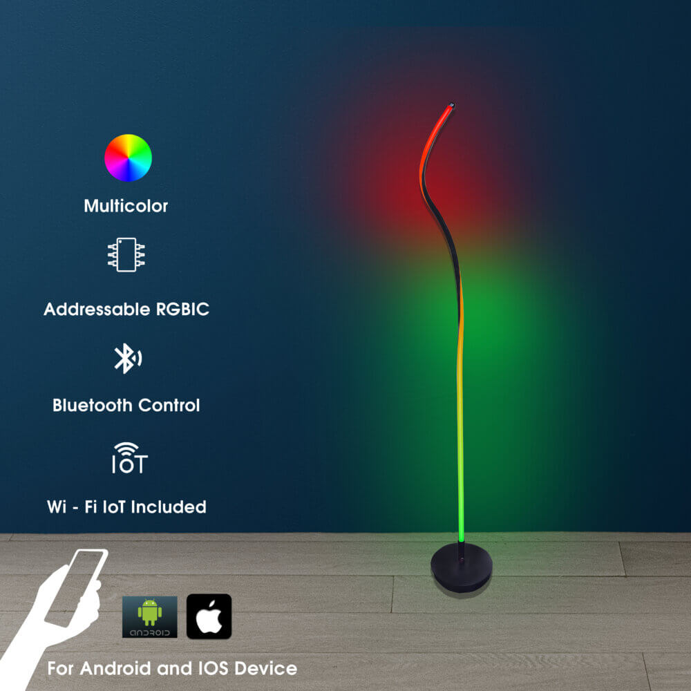 Spiral shaft multicolor light stand