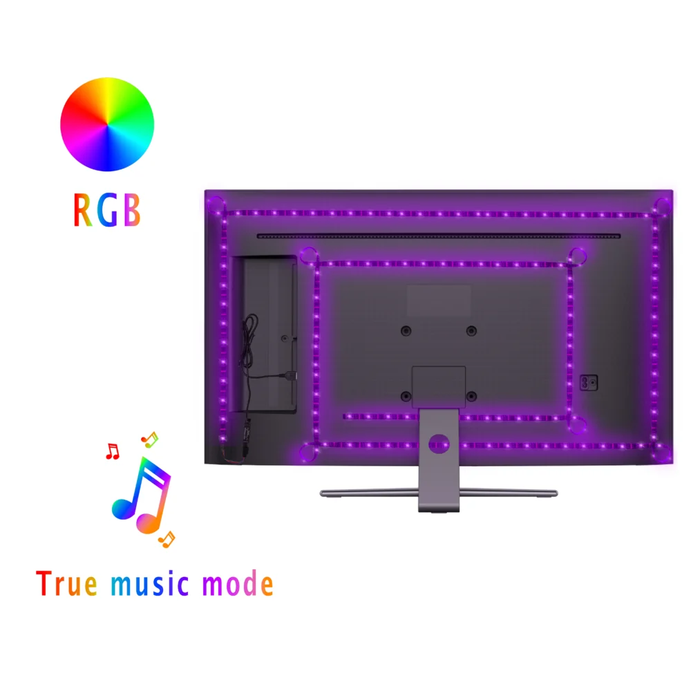 TV backlight strip with music mode